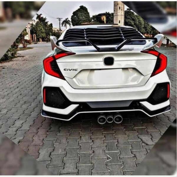 CIVIC FC5 2016-2020 IÇIN UYUMLU BAGAJ ÜSTÜ SPOILER M MODEL - Görsel 4