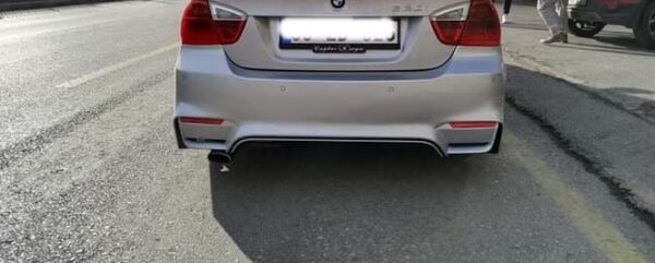 BMW E90 ARKA TAMPON BOYASIZ (FİBER) - Görsel 3
