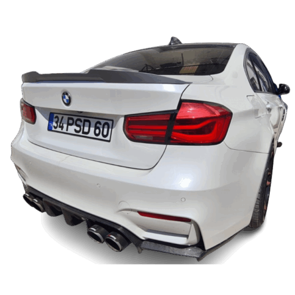 BMW 3 Serisi F30-F80 M4 Style Spoiler (Plastik) (2012-2018) BOYASIZ - Görsel 2