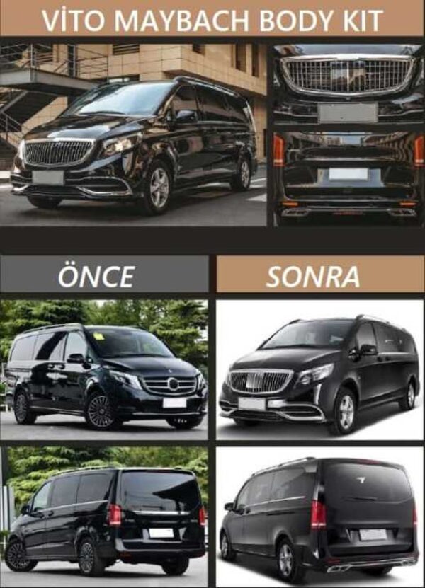 MERCEDES W447 VITO MAYBACH BODY KIT 2016-2020 (KAPUTSUZ VERSİYON) - Görsel 2