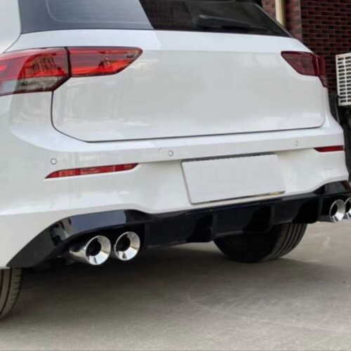 GOLF 8 IÇIN UYUMLU ‘R’ DIFÜZÖR (PIANO BLACK) – 4 EGZOZ (Life,Style,Impression Paket için)