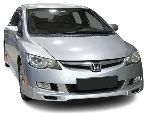 Honda Civic Fd6 (2006-2009) Makyajsız Kasa için Makyajlı Ön Tampon Ek (Plastik)