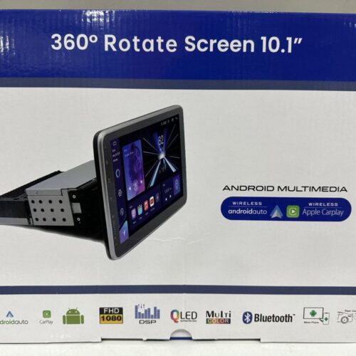 Navicars 360 Derece Döner 10.2 Inç Android Tek Din Multimedya Teyp Carplay/kamera/2-32 Fanlı Pro Seri