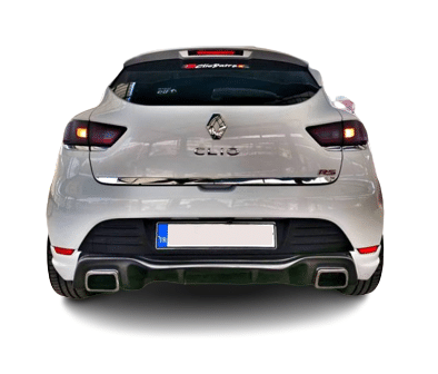 Renault Clio 4 (2012-2019) Rs Style Egzoz Görünümlü Arka Tampon Eki - Difüzör (Plastik) - Görsel 2