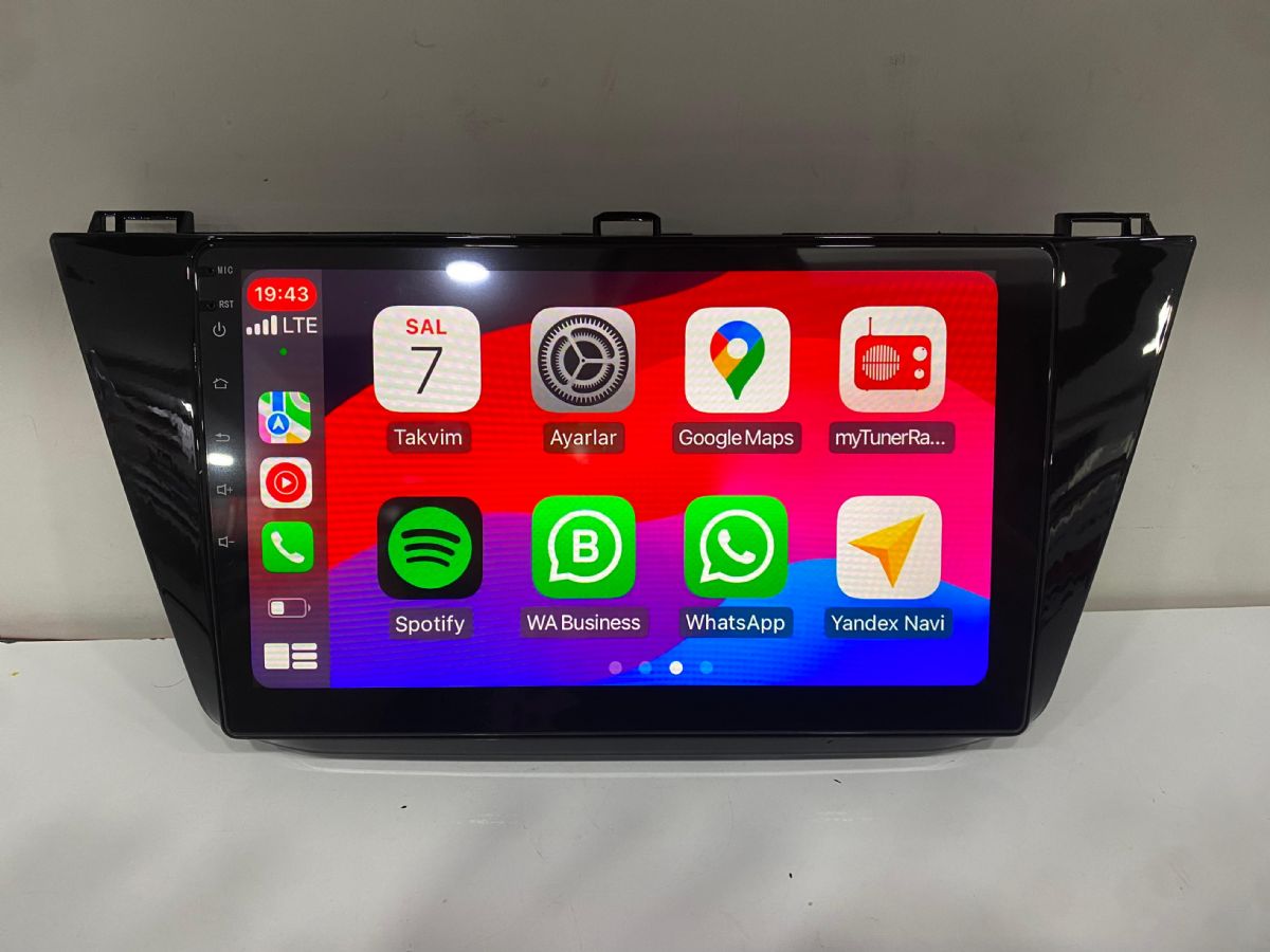 VOLKSWAGEN TİGUAN 2017-2018 ANDROİD MULTİMEDYA 4-32 8 ÇEK. CARPLAY- QLED EKRAN- AHD GERİ GÖRÜŞ KAMERASI 3 AMFİ ÇIKIŞLI PRO CİHAZ - Görsel 2