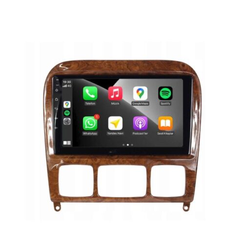 MERDECES S CLASS W220 1998-05 CARPLAY ÖN/ARKA KAMERA 4/64 PRO