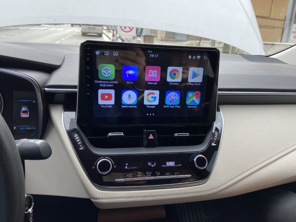 TOYOTA COROLLA 2019 ANDROİD MULTİMEDYA 4-32 8 ÇEK. CARPLAY- QLED EKRAN- AHD GERİ GÖRÜŞ KAMERASI 3 AMFİ ÇIKIŞLI PRO CİHAZ - Görsel 2