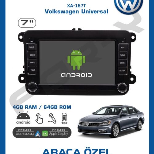 VOLKSWAGEN ANDROİD CARPLAYLİ 7 İNÇ ORJİNAL MULTİMEDYA 4-64 XA-15T
