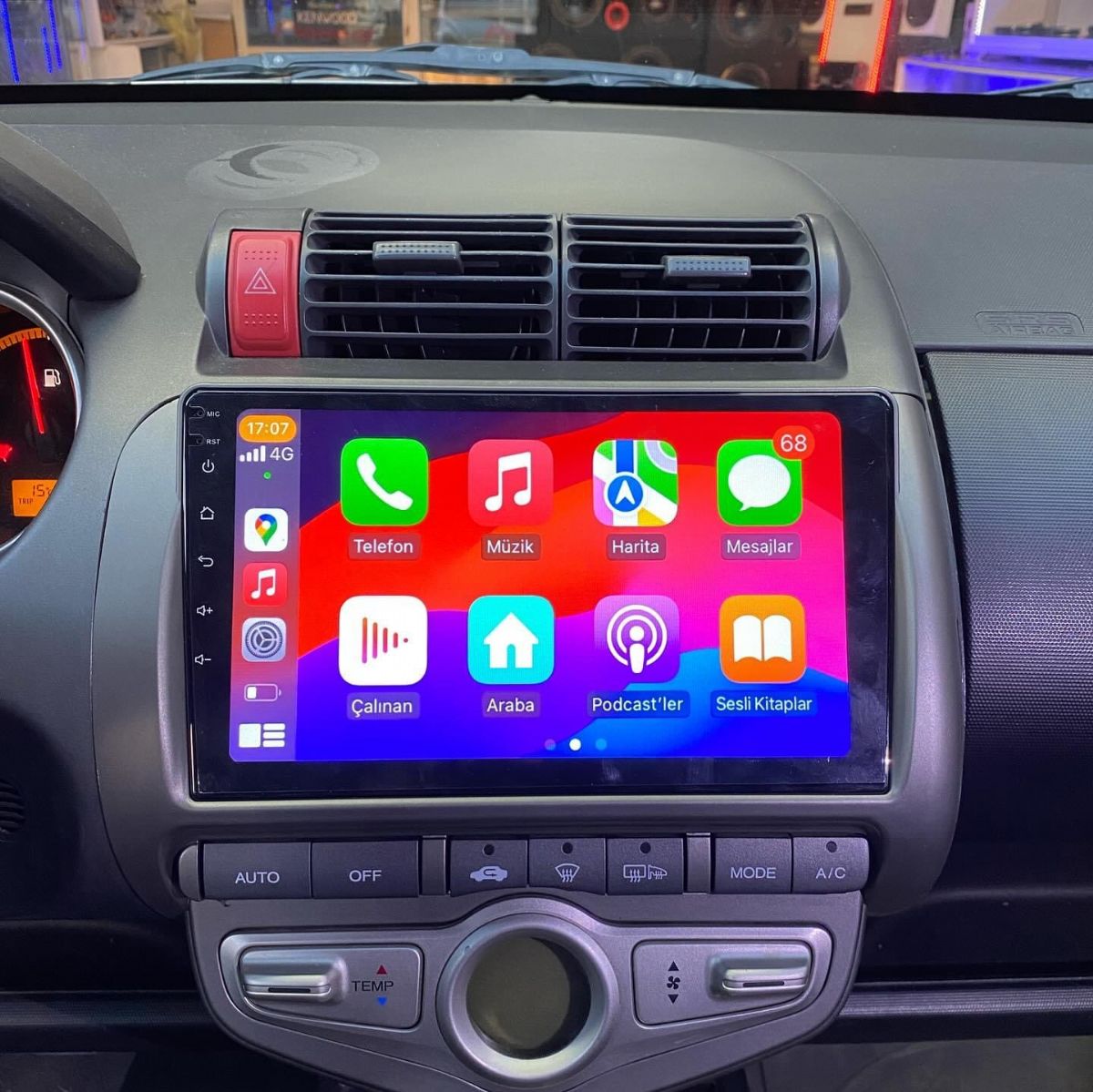 HONDA JAZZ DİJİTAL ANDROİD MULTİMEDYA 4-32 8 ÇEK. CARPLAY- QLED EKRAN- AHD GERİ GÖRÜŞ KAMERASI 3 AMFİ ÇIKIŞLI PRO CİHAZ - Görsel 2