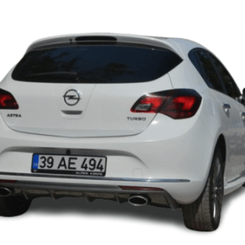 Opel Astra J HB (2013-2015) Makyajlı Arka Tampon Eki – Difüzör (Plastik)