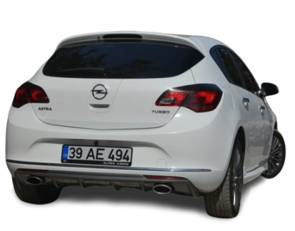 Opel Astra J HB (2013-2015) Makyajlı Arka Tampon Eki - Difüzör (Plastik)