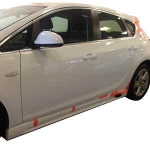 Opel Astra J HB - Sedan Uyumlu 2013 - 2015 Yan Marşpiyel Seti (Plastik)