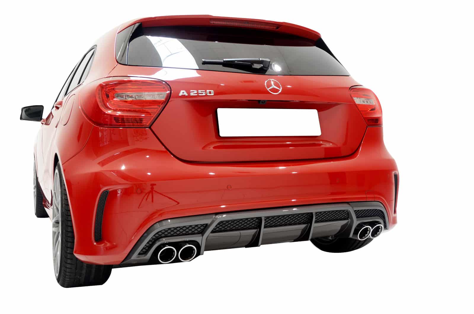 Mercedes A Serisi W176 (2012-2018) AMG A180 A200 A250 Arka Tampon Eki - Difüzör (Plastik)