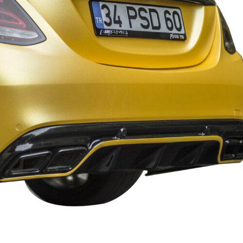 Mercedes C Serisi W205 (2015-2018) Arka Tampon Eki – Difüzör (Plastik)