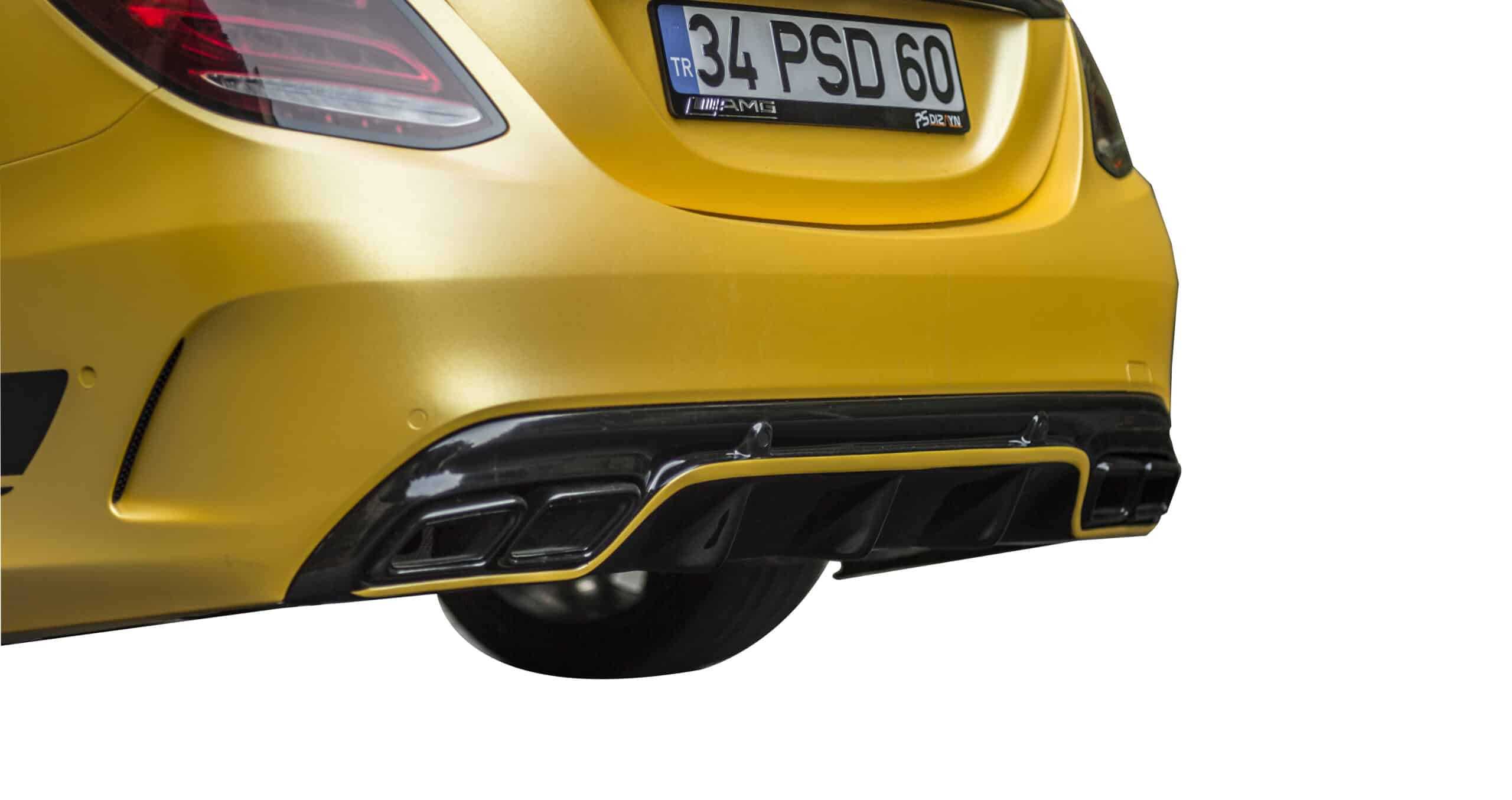 Mercedes C Serisi W205 (2015-2018) Arka Tampon Eki - Difüzör (Plastik)