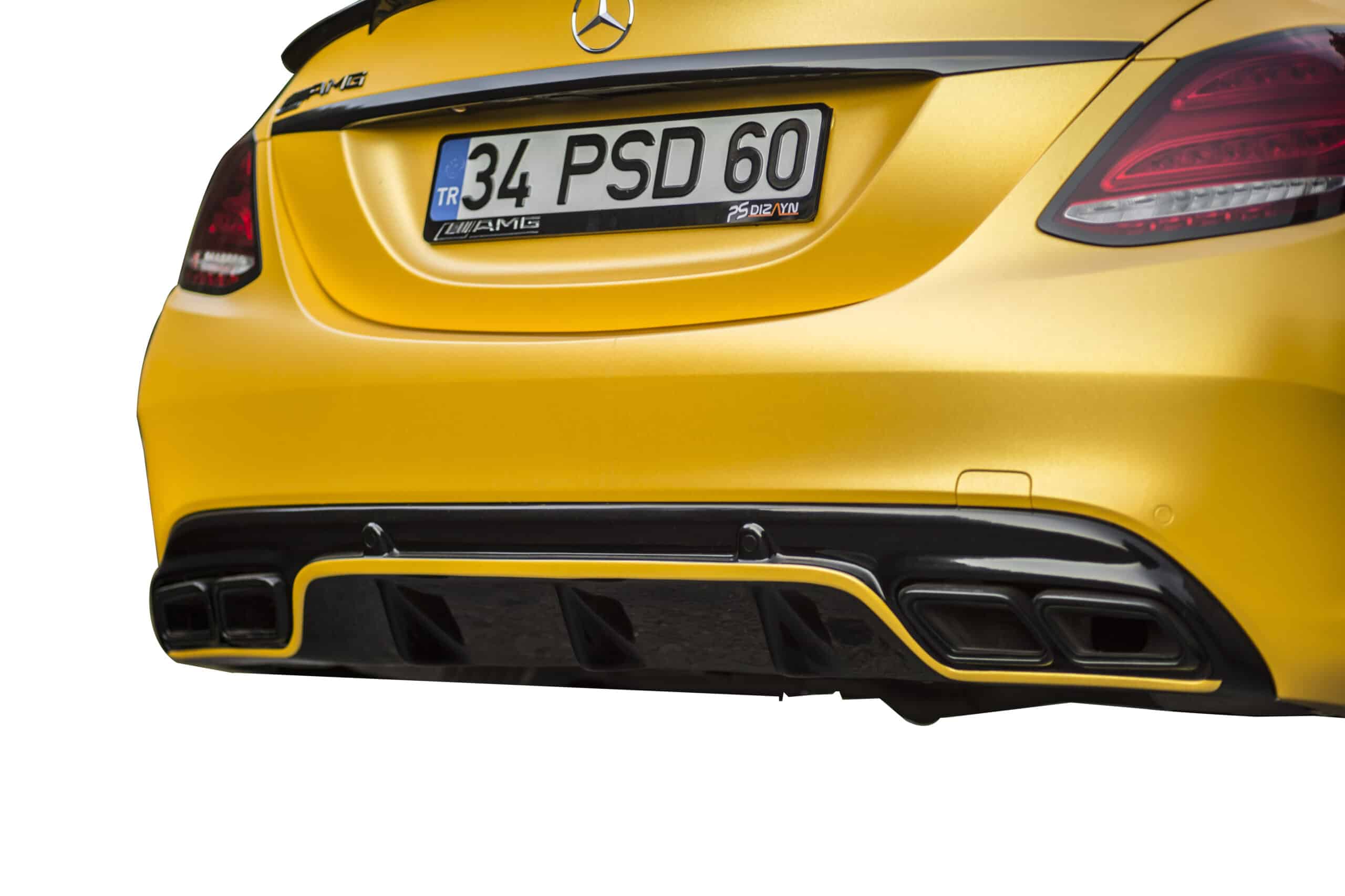 Mercedes C Serisi W205 (2015-2018) Arka Tampon Eki - Difüzör (Plastik) - Görsel 2