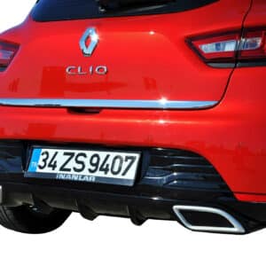 Renault Clio 4 (2012-2016) Egzoz Görünümlü Arka Tampon Eki - Difüzör (Plastik)