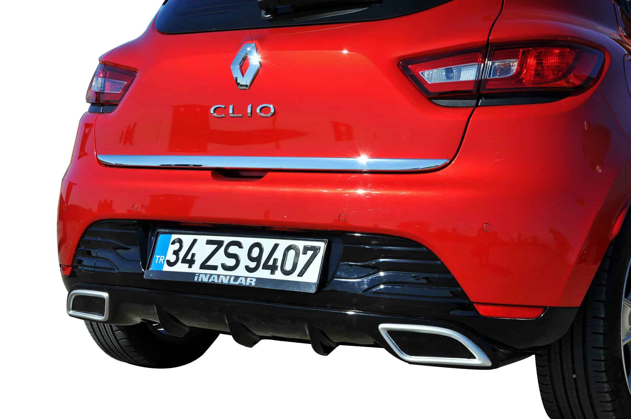 Renault Clio 4 (2012-2016) Egzoz Görünümlü Arka Tampon Eki - Difüzör (Plastik)