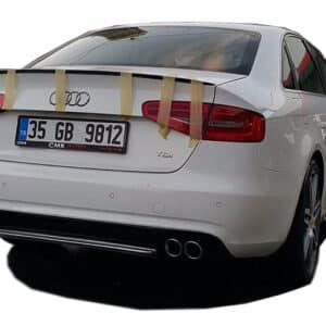Audi A4 B8 Makyajlı 2012 - 2016 S4 Arka Tampon Eki - Difüzör (Plastik)