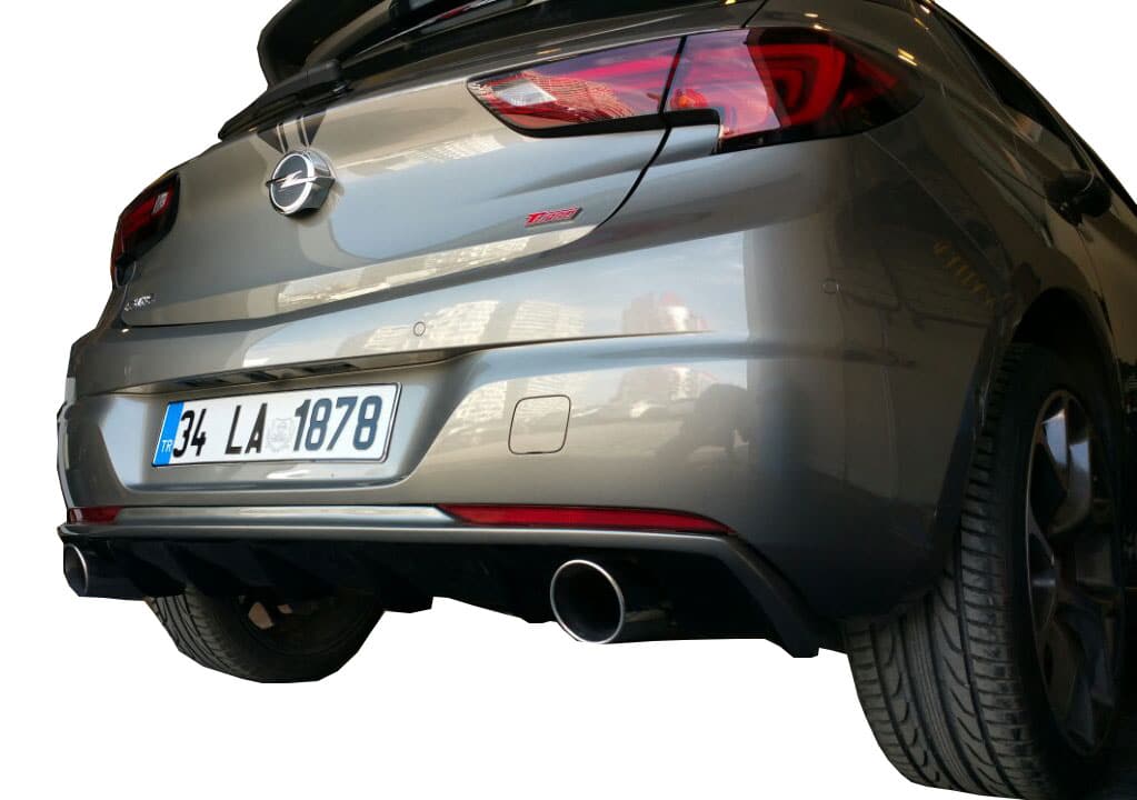 Opel Astra K 2016 Sonrası Arka Tampon Eki - Difüzör (Plastik) - Görsel 2