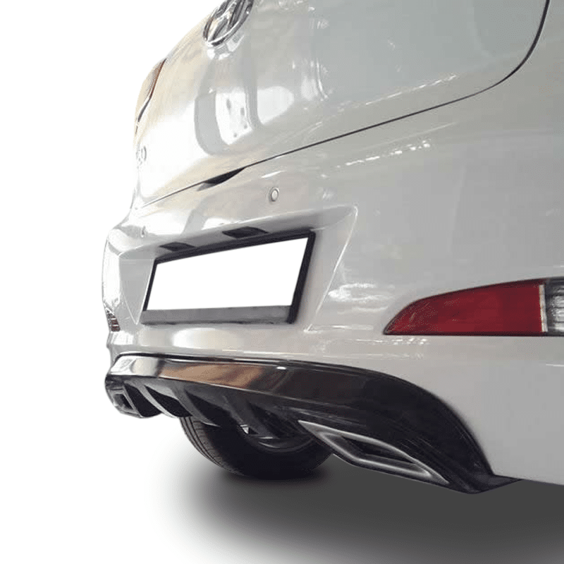 Hyundai İ20 (2014-2018) Egzoz Görünümlü Arka Tampon Eki - Difüzör (Plastik) - Görsel 2