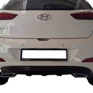 Hyundai İ20 (2014-2018) Egzoz Görünümlü Arka Tampon Eki - Difüzör (Plastik)