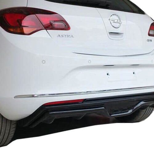 Opel Astra J HB (2013-2015) Makyajlı Custom Arka Tampon Eki – Difüzör (Plastik)