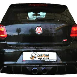 Volkswagen Polo (2010-2014) GTİ R400 Arka Tampon Eki - Difüzör (Plastik)