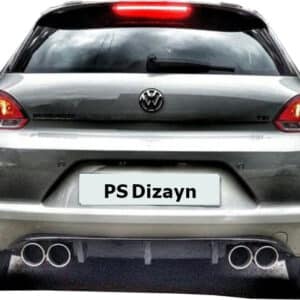 Volkswagen Scirocco (2009-2014) Makyajsız PS Arka Tampon Eki - Difüzör (Plastik)