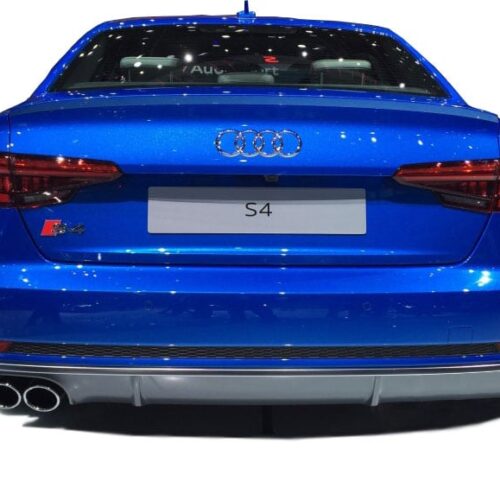 Audi A4 B9 2016 Sonrası S4 Soldan Çift Çıkış Arka Tampon Eki – Difüzör (Plastik)