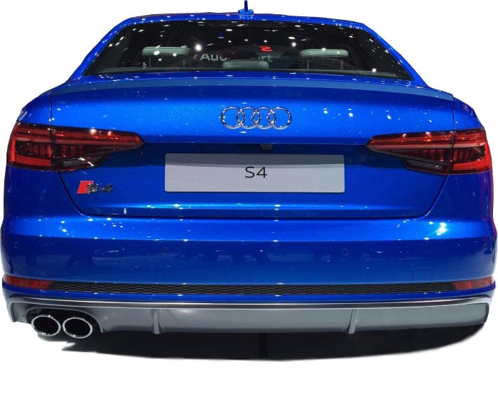 Audi A4 B9 2016 Sonrası S4 Soldan Çift Çıkış Arka Tampon Eki - Difüzör (Plastik)