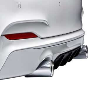 Bmw 2 Serisi F22 2014 Sonrası M Performance Arka Tampon Eki - Difüzör (Plastik)