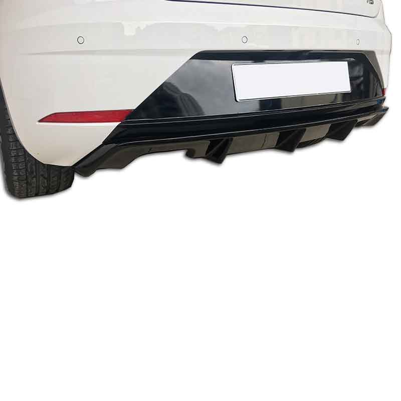 Seat Leon (2017 - 2019) Çift Çıkış Arka Tampon Eki - Difüzör (Plastik) - Görsel 8