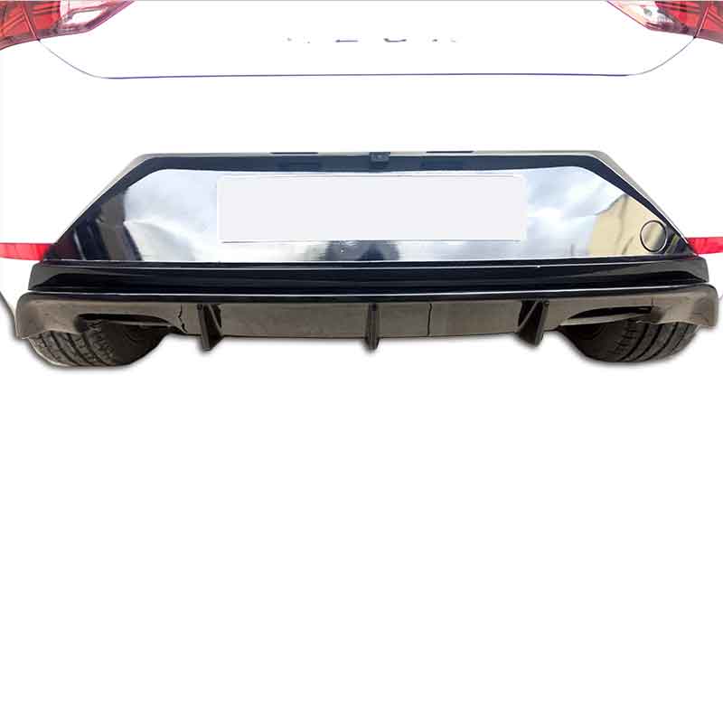 Seat Leon (2017 - 2019) Çift Çıkış Arka Tampon Eki - Difüzör (Plastik) - Görsel 3