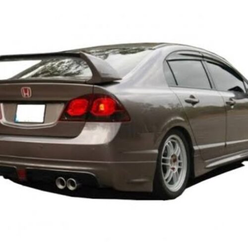 Honda Civic FD6 (2006 – 2012) Arası Mugen RR Sağdan Çift Çıkış Arka Tampon Eki (Plastik)