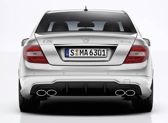 Mercedes C Serisi W204 (2012-2014) Makyajlı Arka Tampon Eki - Difüzör (Plastik) - Görsel 2