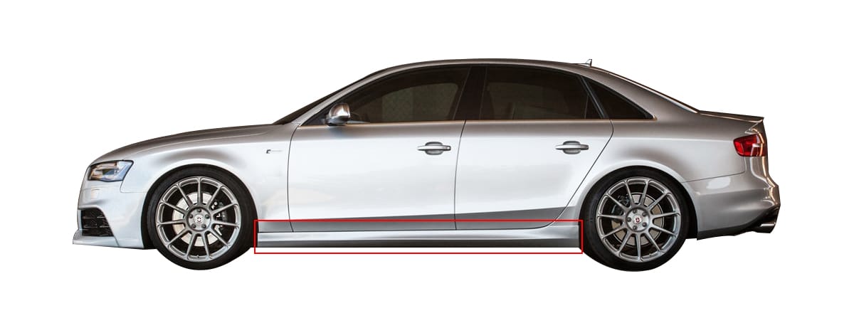 Audi A4 B8 2008 - 2012 RS4 Yan Marşpiyel Seti (Plastik) - Görsel 2