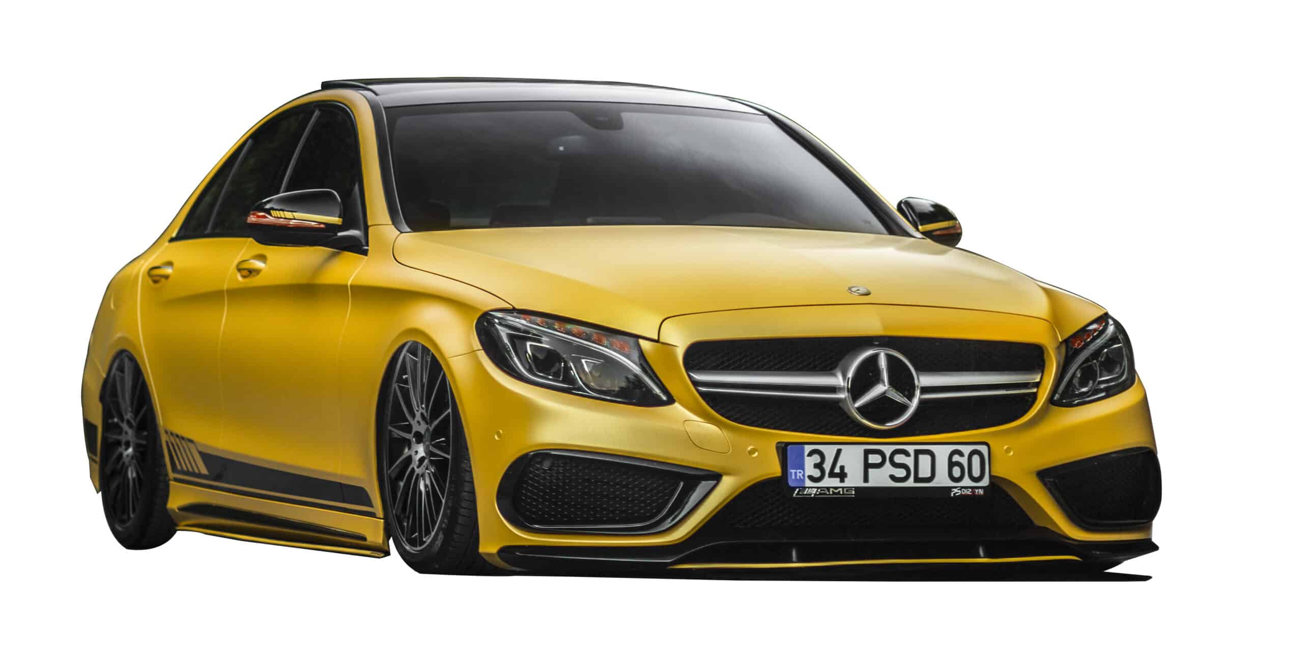 Mercedes C Serisi W205 (2015-2018) AMG Yan Marşpiyel Altı Lip (Plastik) - Görsel 2