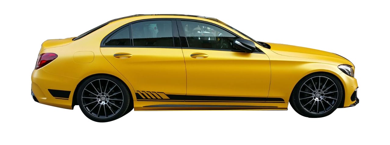 Mercedes C Serisi W205 (2015-2018) AMG Yan Marşpiyel Altı Lip (Plastik) - Görsel 3