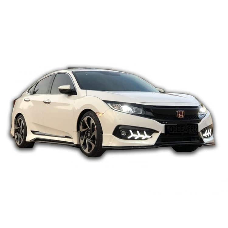 Honda Civic FC5 Sedan (2015-2018) Sonrası Mugen Marşpiyel Takımı (Plastik) - Görsel 2