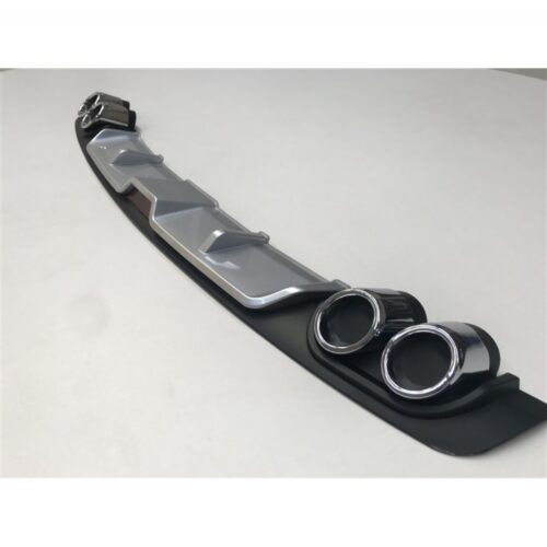 4 Egzoz Universal Arka Tampon Eki – Difüzör Gri – Mat Siyah (Plastik)