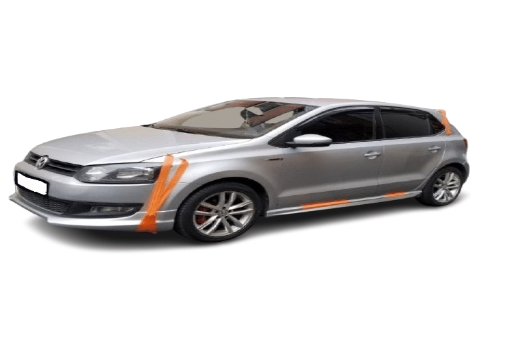 Volkswagen Polo (2010 - 2017) Arası Aero Yan Marşpiyel Seti (Plastik) - Görsel 3