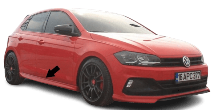 Volkswagen Polo (2018 - 2020) Aero Style Marşpiyel Seti (Plastik) - Görsel 2